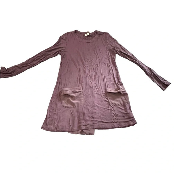 Logo Lori Goldstein long sleeve top with beautiful pocket detail button back S - Picture 2 of 6